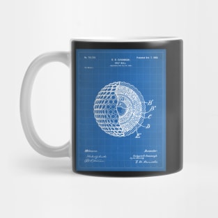 Golf Ball Patent - Golfer Art - Blueprint Mug